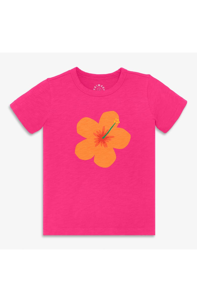 Primary Kids Hibiscus Tee, Main, color, Fuchsia Hibiscus