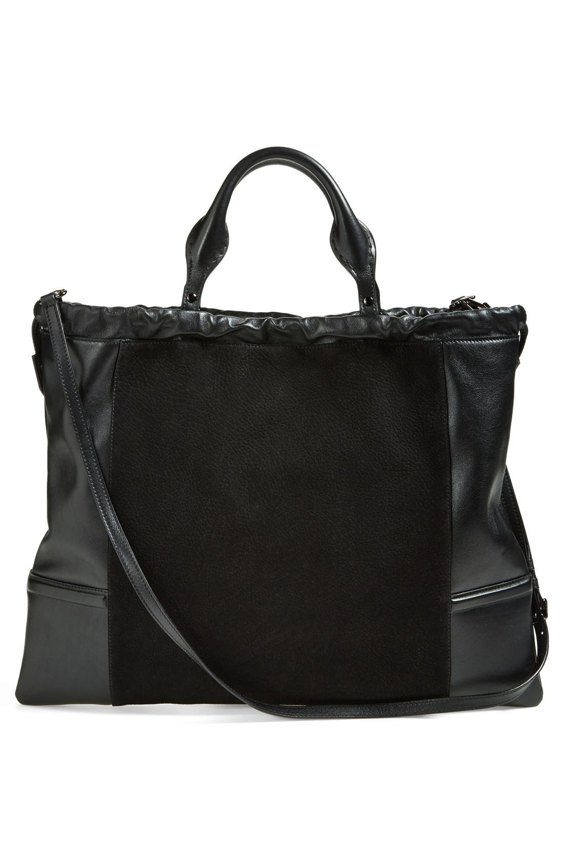Burberry 'Big Crush' Leather Tote, Alternate, color, 