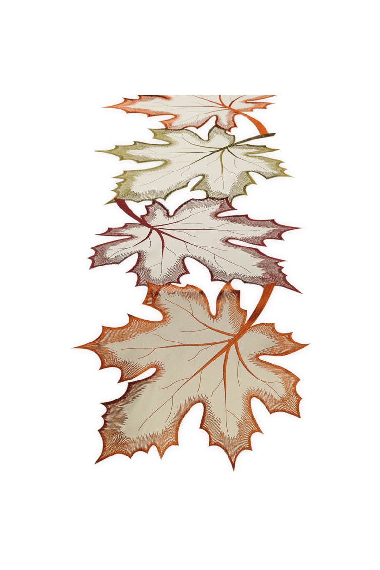 Maple Leaves Embroidered Table Runner 14X60, Alternate, color, Maple Leaves