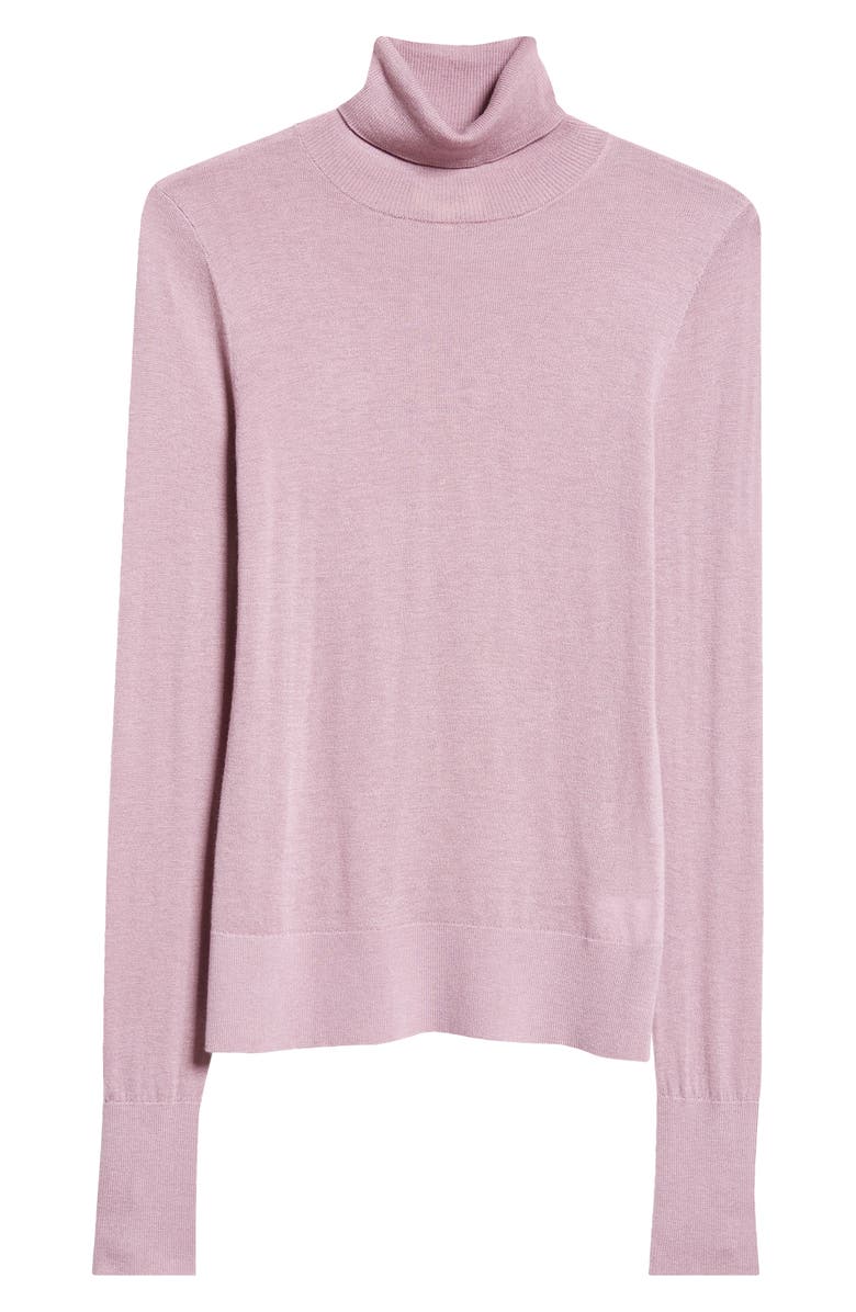 L'AGENCE Flora Turtleneck Sweater, Alternate, color, Wisteria/ Gold