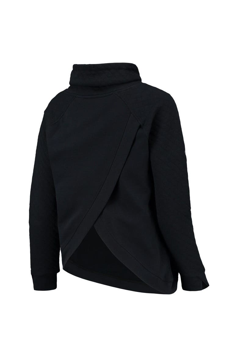 Women's Levelwear Black New York Yankees Vega Funnel Neck Raglan Pullover Sweatshirt, Alternate, color, Black