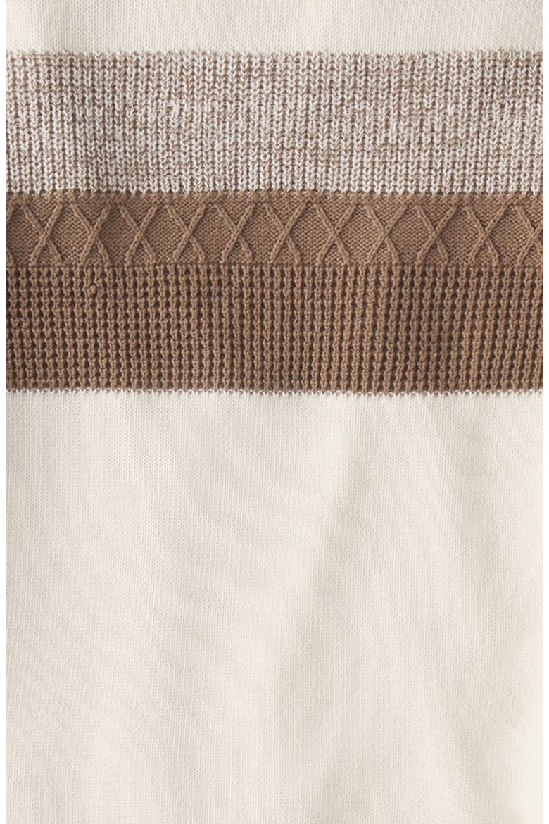 Tom Placed Stripe Cotton Sweater, Alternate, color, CREAM/JUTE