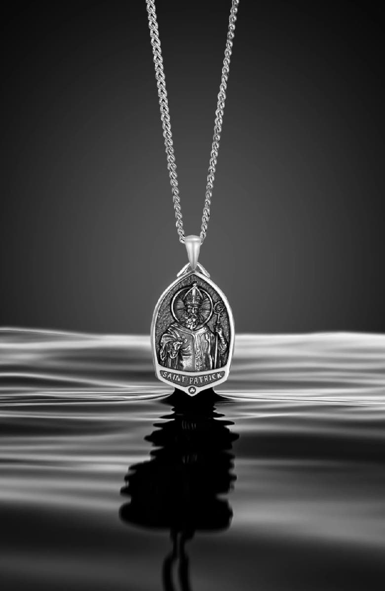 Vincero Men's St. Patrick Pendant Necklace, Alternate, color, Silver