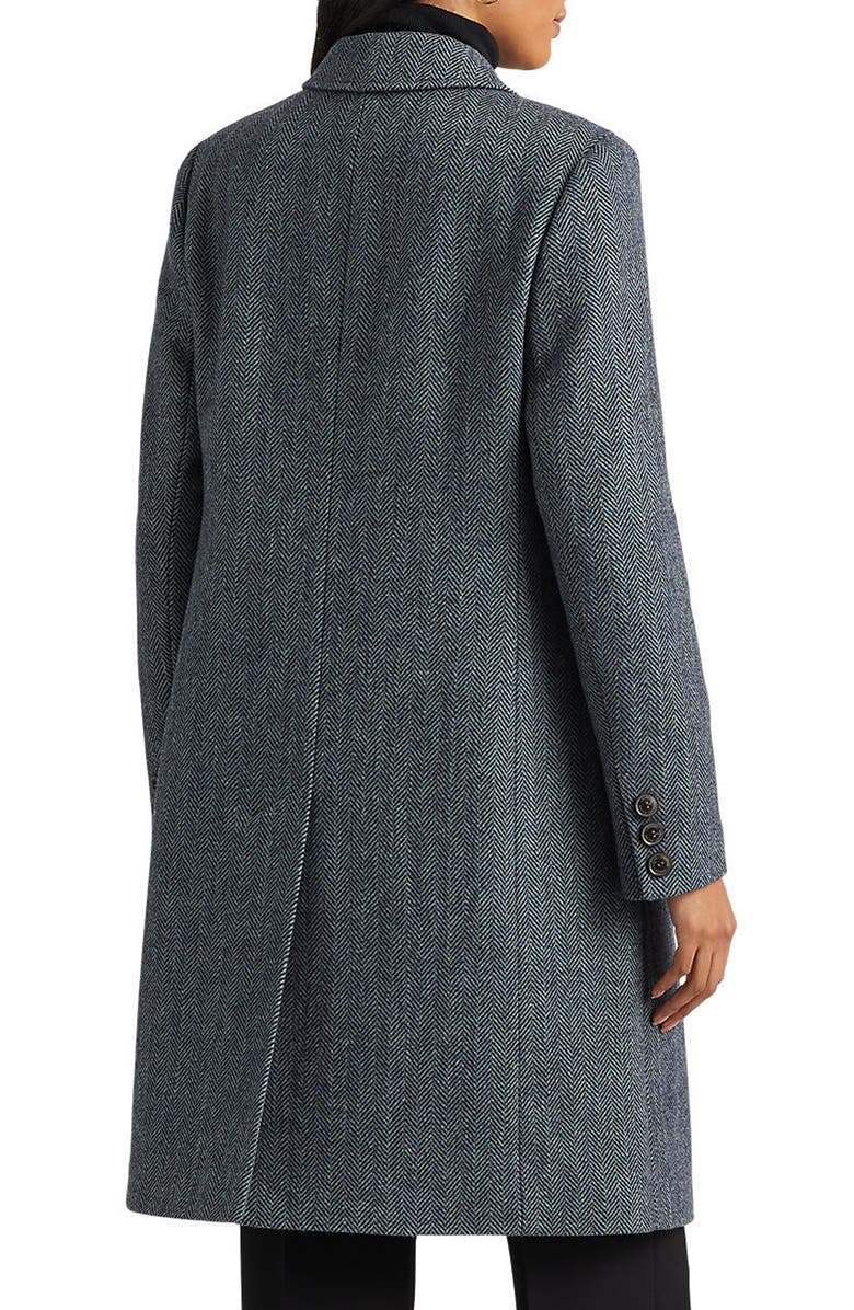 Lauren Ralph Lauren Herringbone Reefer Coat, Alternate, color,