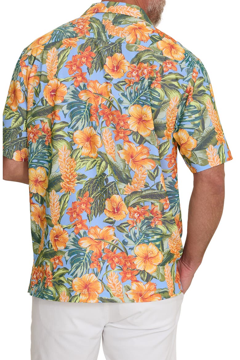 Coast Ease Golden Garden Short Sleeve Button-Up Shirt, Alternate, color, DARK SPA
