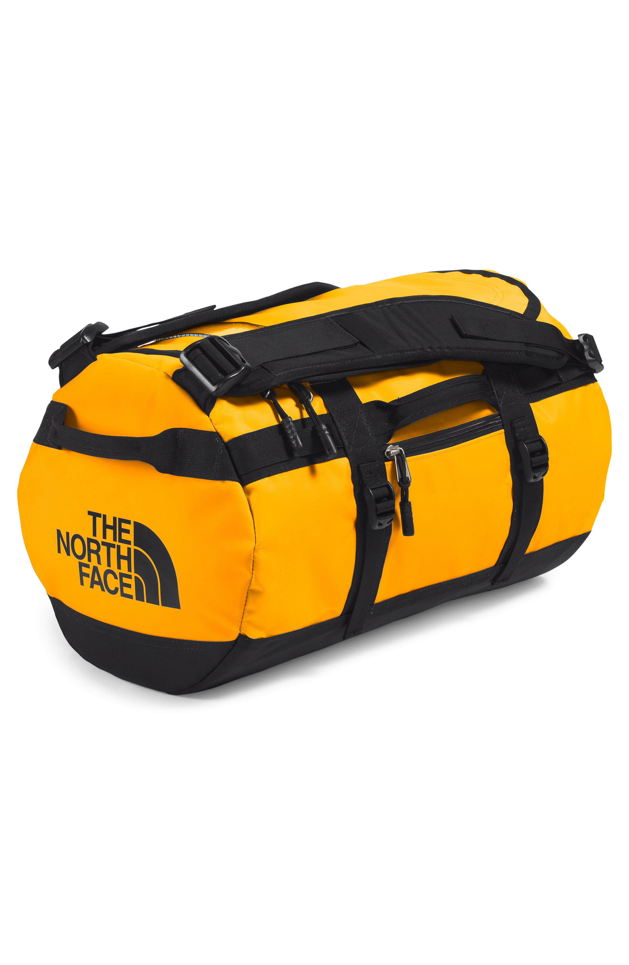 Base Camp Extra Small Duffle Bag, Alternate, color, SUMMIT GOLD/ TNF BLACK-NPF