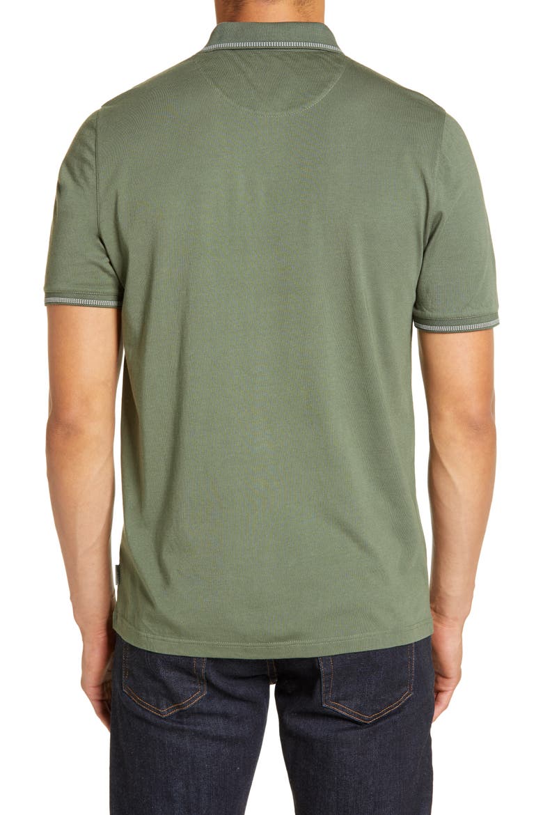 Tortila Slim Fit Tipped Pocket Polo, Alternate, color, KHAKI