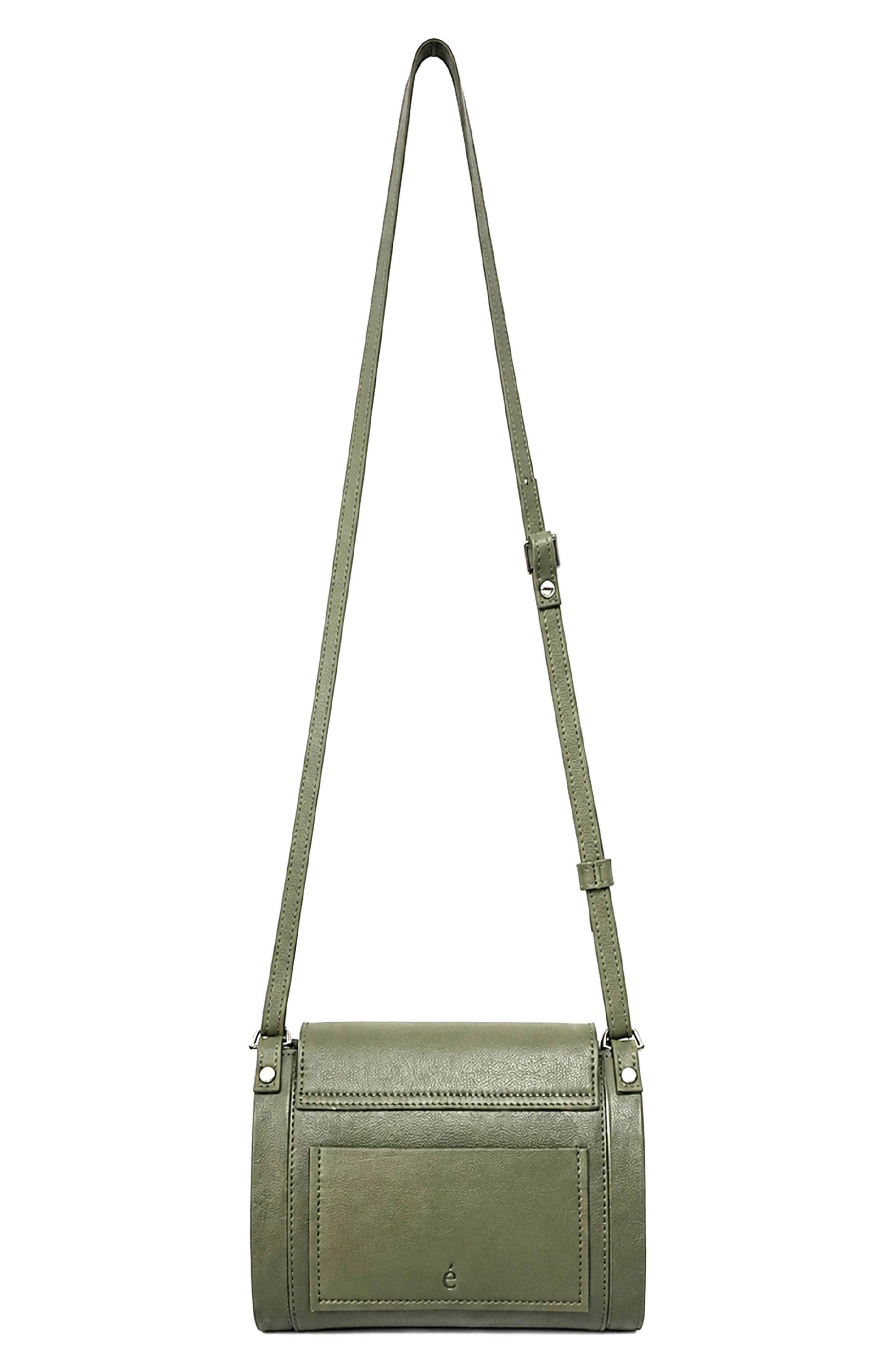 Nora Leather Crossbody Bag, Alternate, color, DARK MOSS