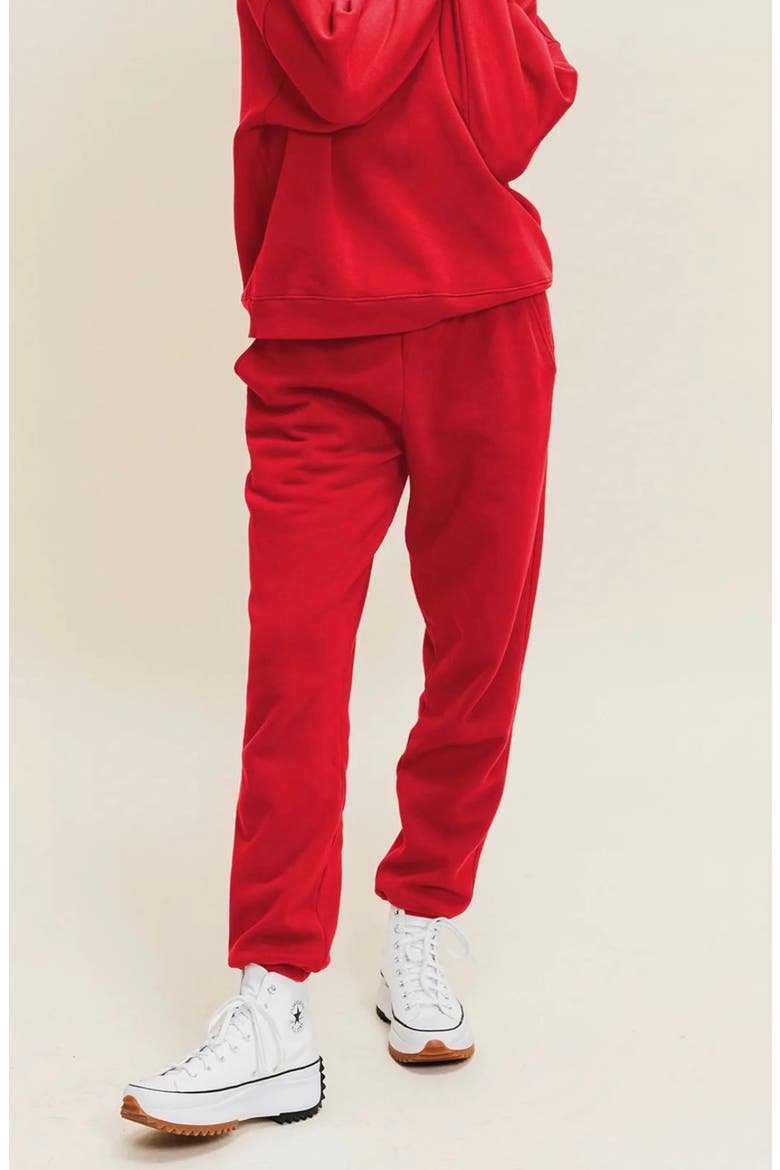Women's Organic Cotton Teddy Everywhere Jogger, Alternate, color, Pop