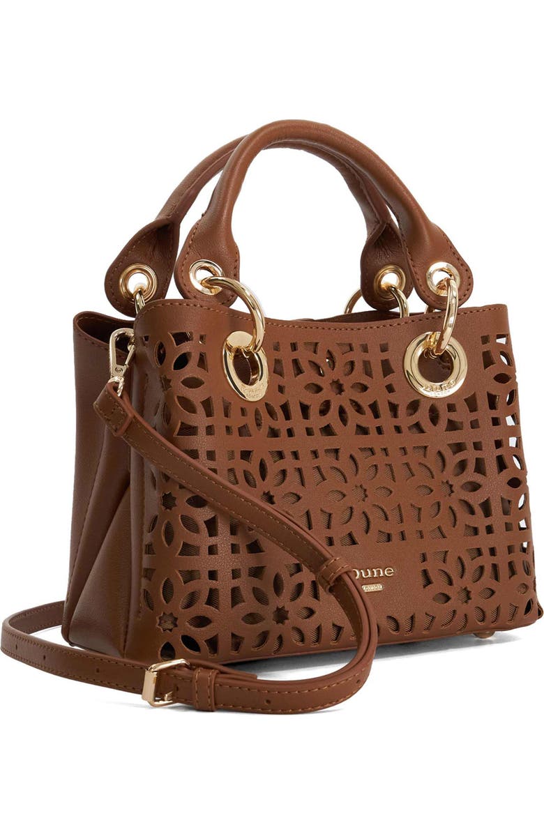 Dune London Diddydelaser Faux Leather Top Handle Bag, Alternate, color, Tan