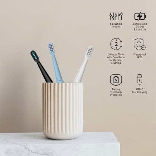 Pursonic Complete Oral Care Bundle Toothbrush, Water Flosser & Tongue Scraper In White