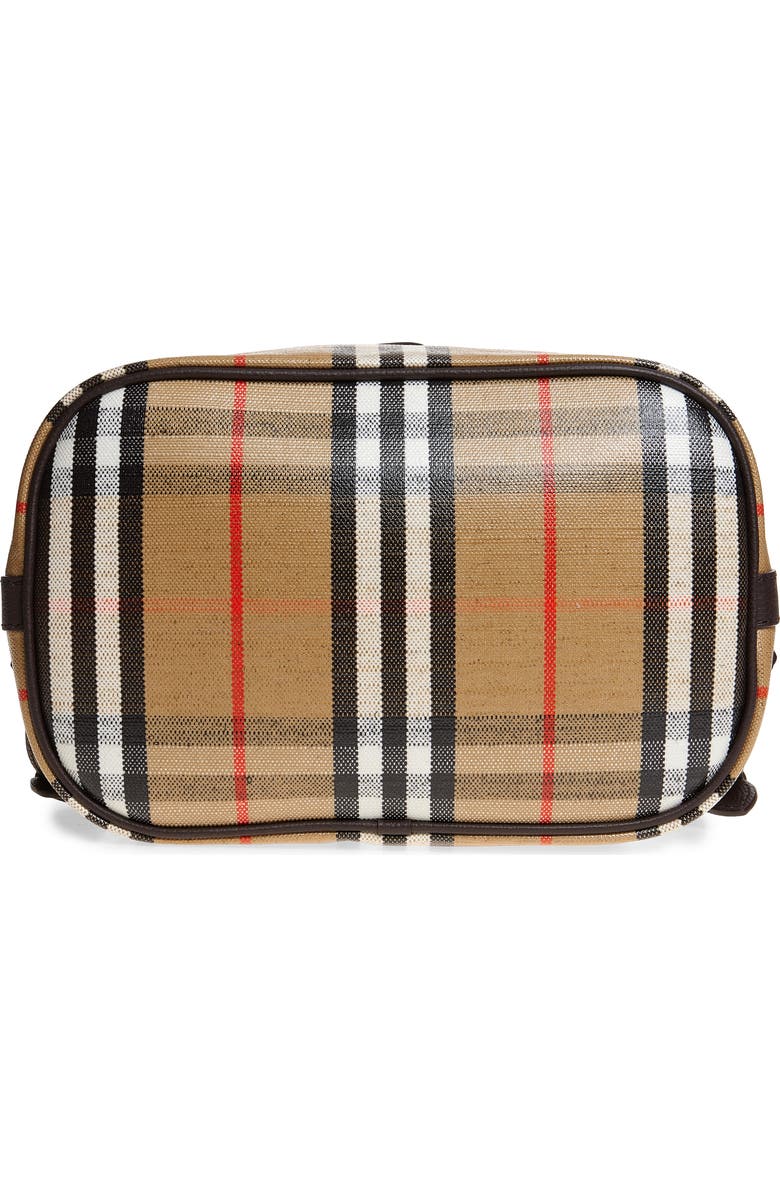 Burberry Highlands Check Coated Canvas Backpack, Alternate, color, Sand