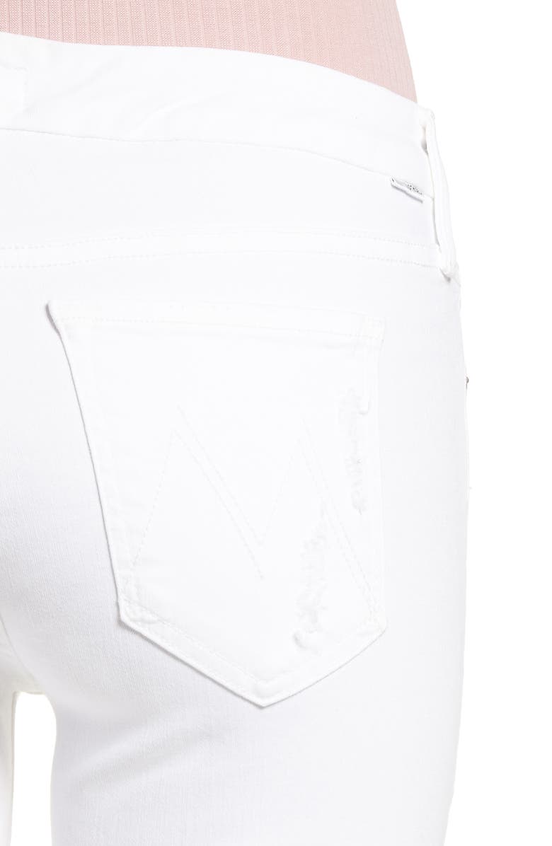 MOTHER 'Looker' Frayed Ankle Crop Jeans, Alternate, color,