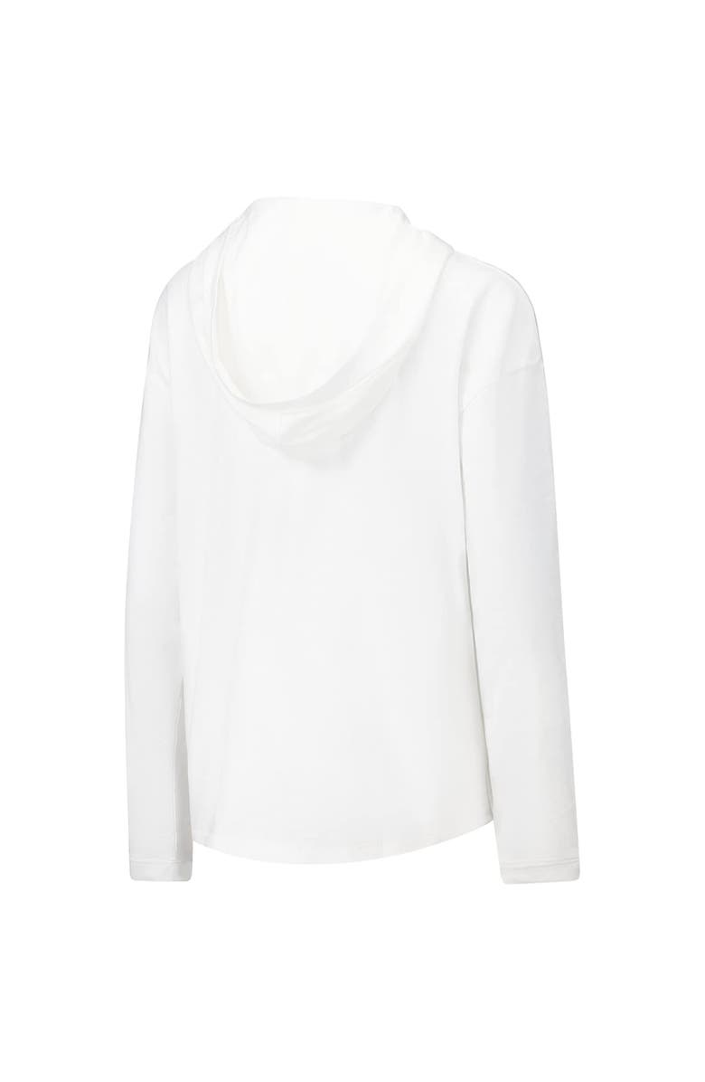 LEAGUE COLLEGIATE WEAR Women's League Collegiate Wear White Alabama Crimson Tide Slub Long Sleeve V-Neck Hoodie T-Shirt, Alternate, color, White