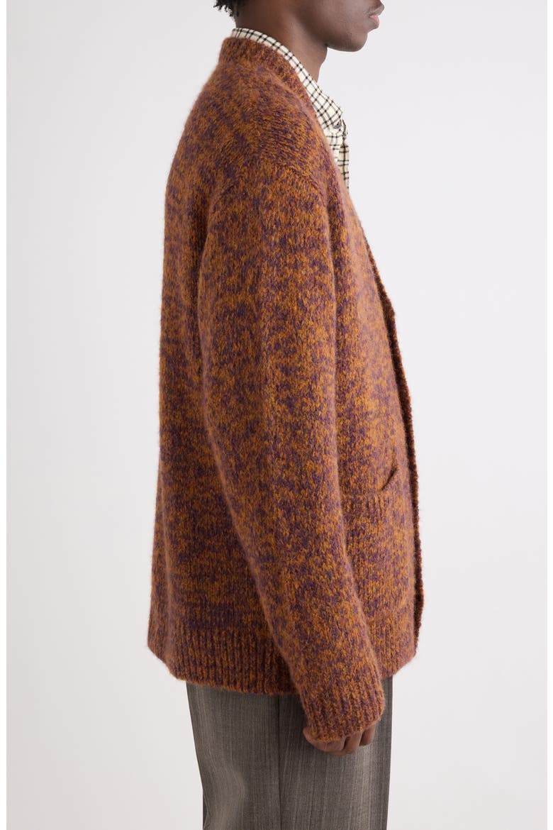 Mounia Alpaca & Merino Wool Blend Cardigan, Alternate, color, RUST