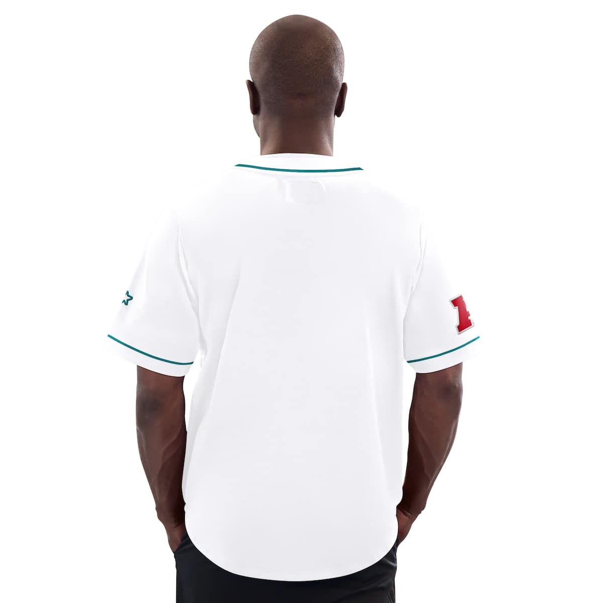 Men'sStarter White Miami Dolphins Relay Vintage Full-Button Baseball Jersey - image 2