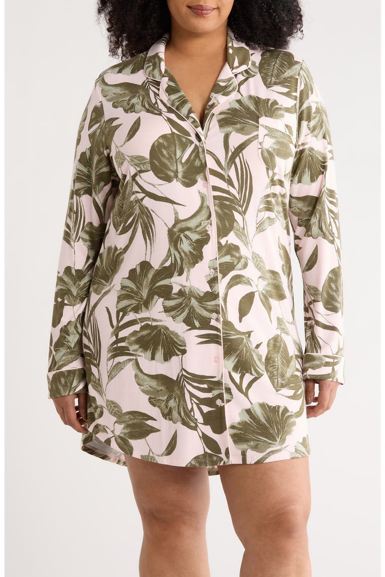 Moonlight Nightshirt, Main, color, PINK- OLIVE SKETCH TROPIC