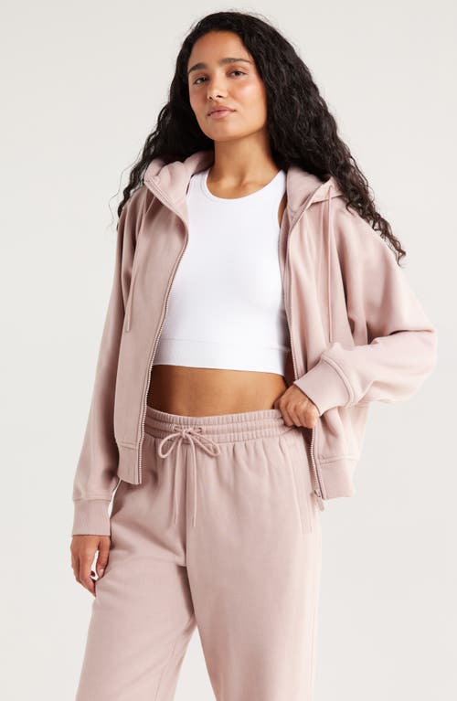 Zella Ultracozy Cloud Fleece Full Zip Hoodie In Pink