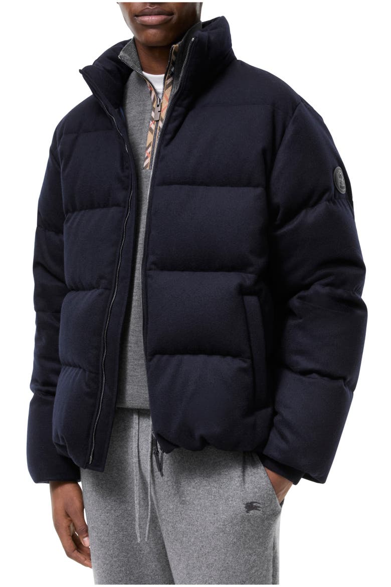 Cashmere Puffer Jacket, Main, color, Navy