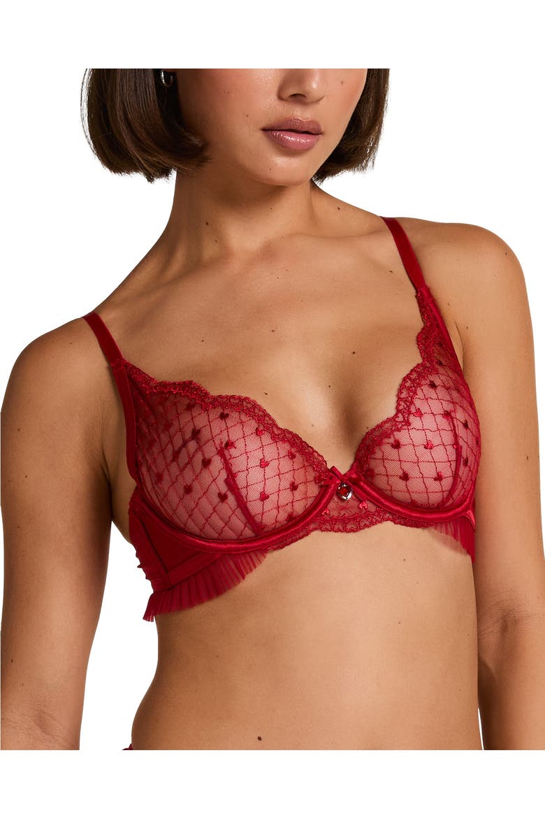 Cordelie Non-Padded Underwired Bra, Alternate, color, Chili Pepper