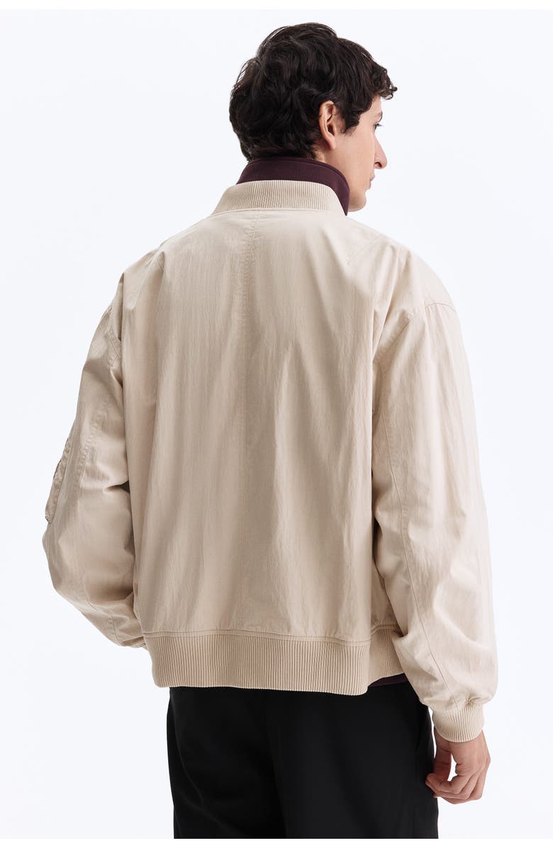 H&M Bomber Jacket, Alternate, color, Light Beige