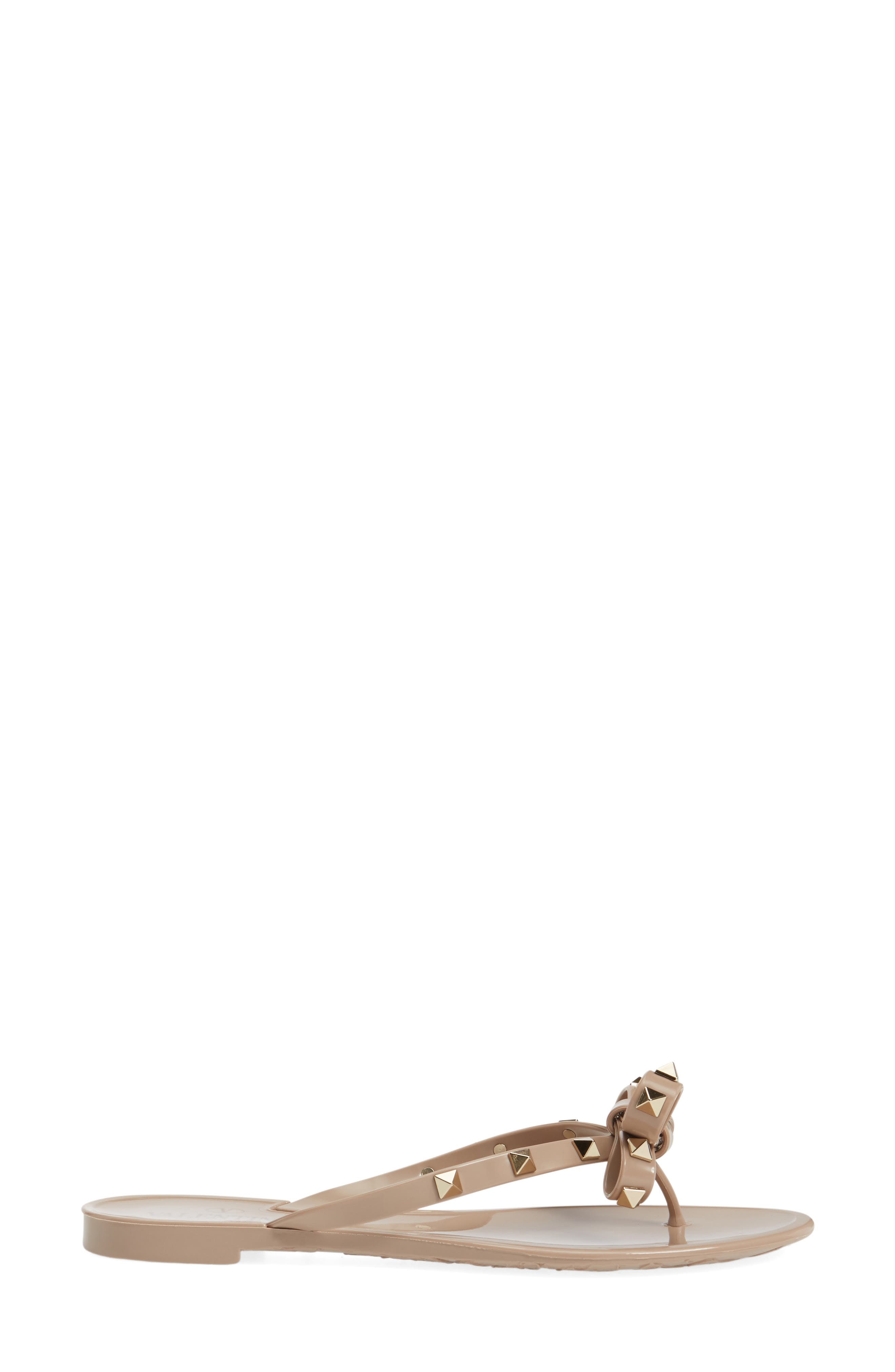 Valentino Garavani Rockstud Jelly Flip Flop, Alternate, color, P45 Poudre