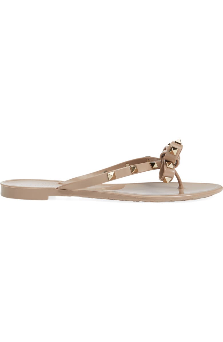 Valentino Garavani Rockstud Jelly Flip Flop, Alternate, color, P45 Poudre