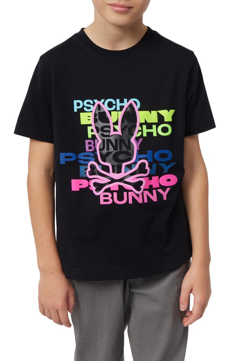 Psycho Bunny Kids' Tyrian Graphic T-Shirt, Alternate, color, 