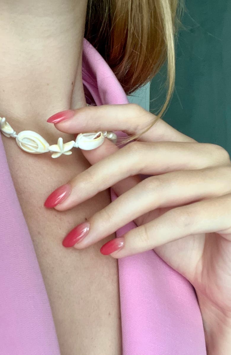 heyhae Hey, Rosy Ruby Sun-Cured Gel Nail Strips, Alternate, color, Pink