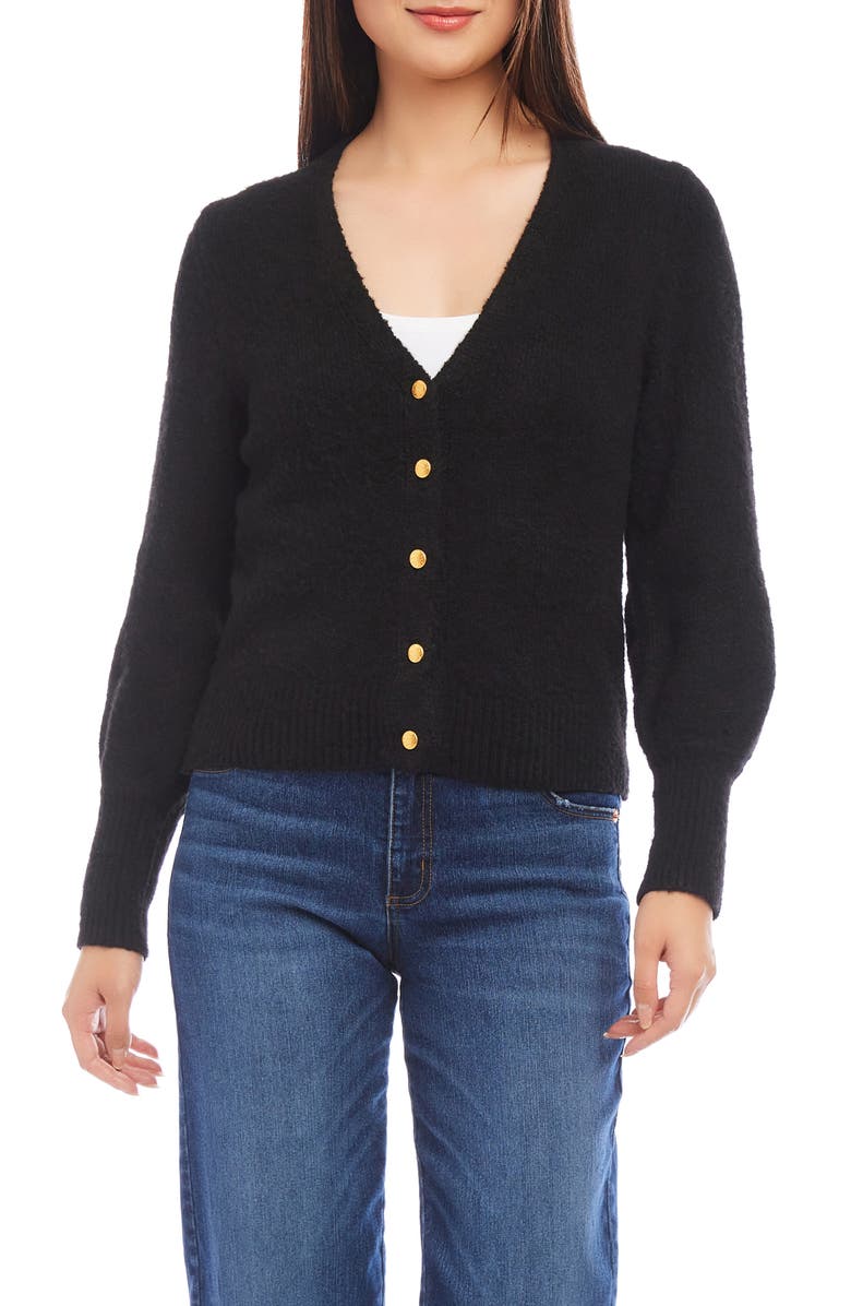 Karen Kane V-Neck Cardigan, Main, color, 