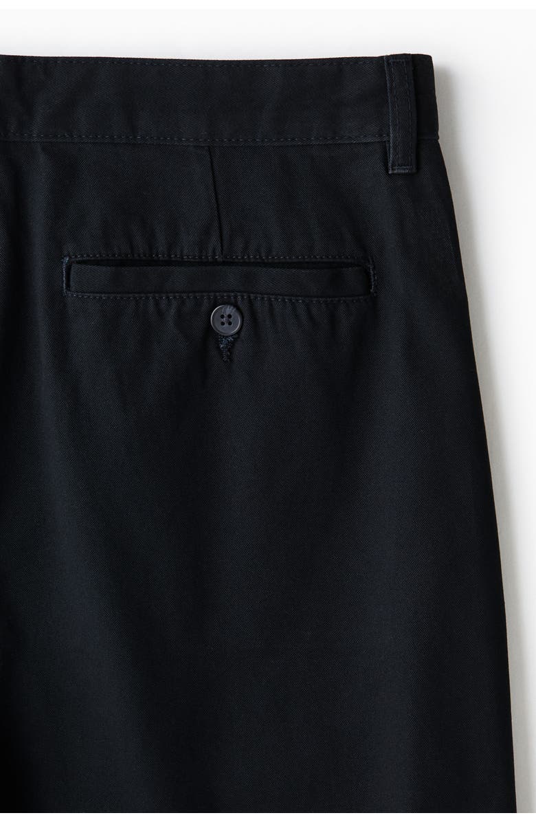 H&M Relaxed Fit Chino Shorts, Alternate, color, Black