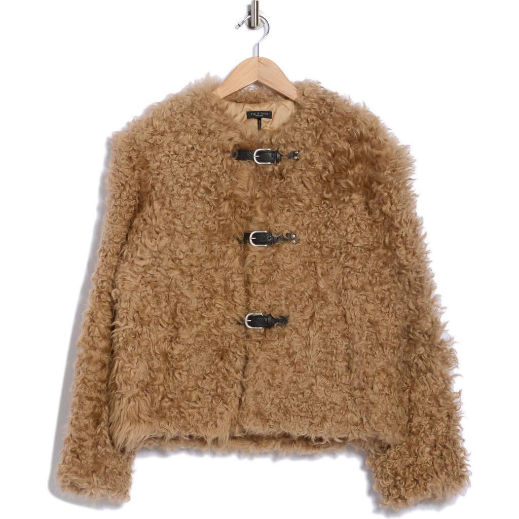 Rag & Bone Sabrina Genuine Shearling Coat In Brown
