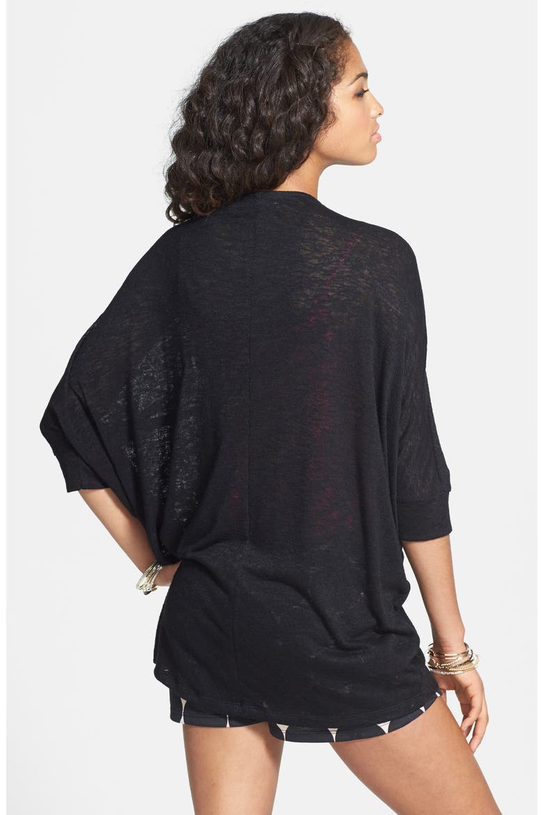 Dolman Sleeve Knit Cardigan, Alternate, color, BLACK