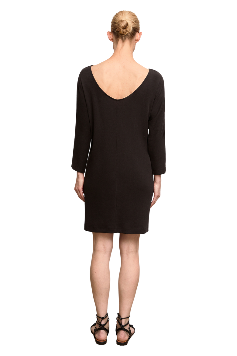 Ivana Toss-On Dress - Ribbed Pima Modal, Alternate, color, Black