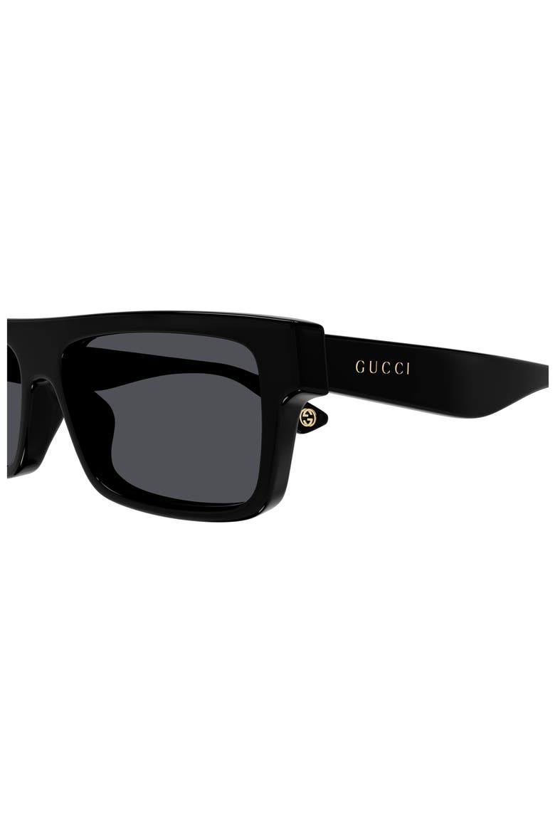 Rectangular Sunglasses, Alternate, color, BLACK