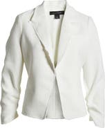 Halogen® Raw Hem Crop Blazer