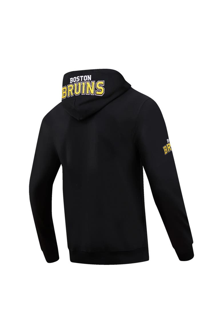 Men's Pro Standard Black Boston Bruins Classic Chenille Full-Zip Hoodie Jacket, Alternate, color, Black