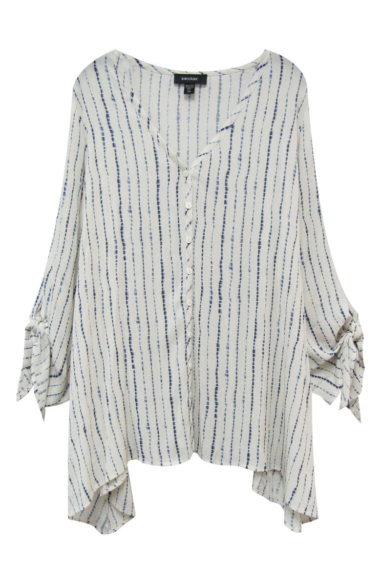 Karen Kane Stripe Tie Sleeve Blouse, Alternate, color,