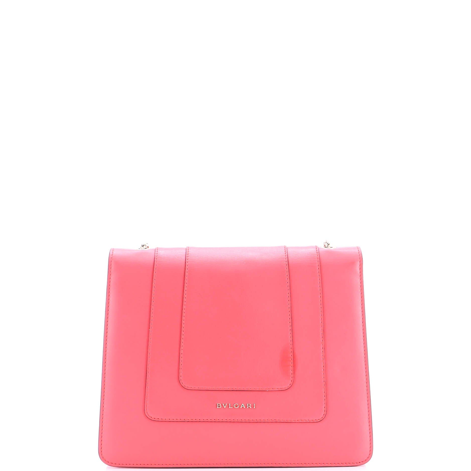 Serpenti Forever Square Shoulder Bag Leather Medium, Alternate, color, Pink