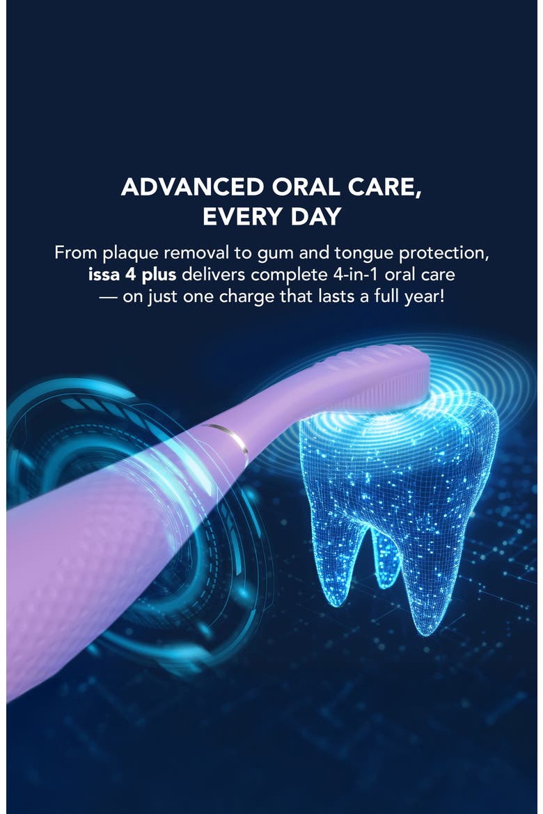 ISSA 4 Plus Smart Hybrid Sonic Toothbrush, Alternate, color, LAVENDAR