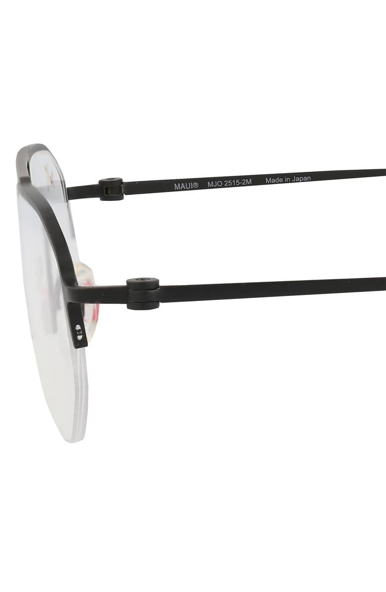 Maui Jim 53mm Half Rim Optical Glasses, Alternate, color, Black Black Transparent