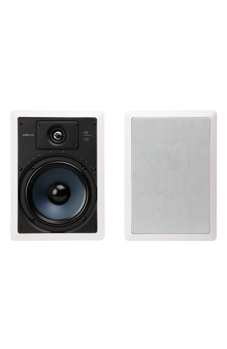 Polk Audio RC85i 8" In-Wall 2-Way Speakers - Pair, Main, color, White