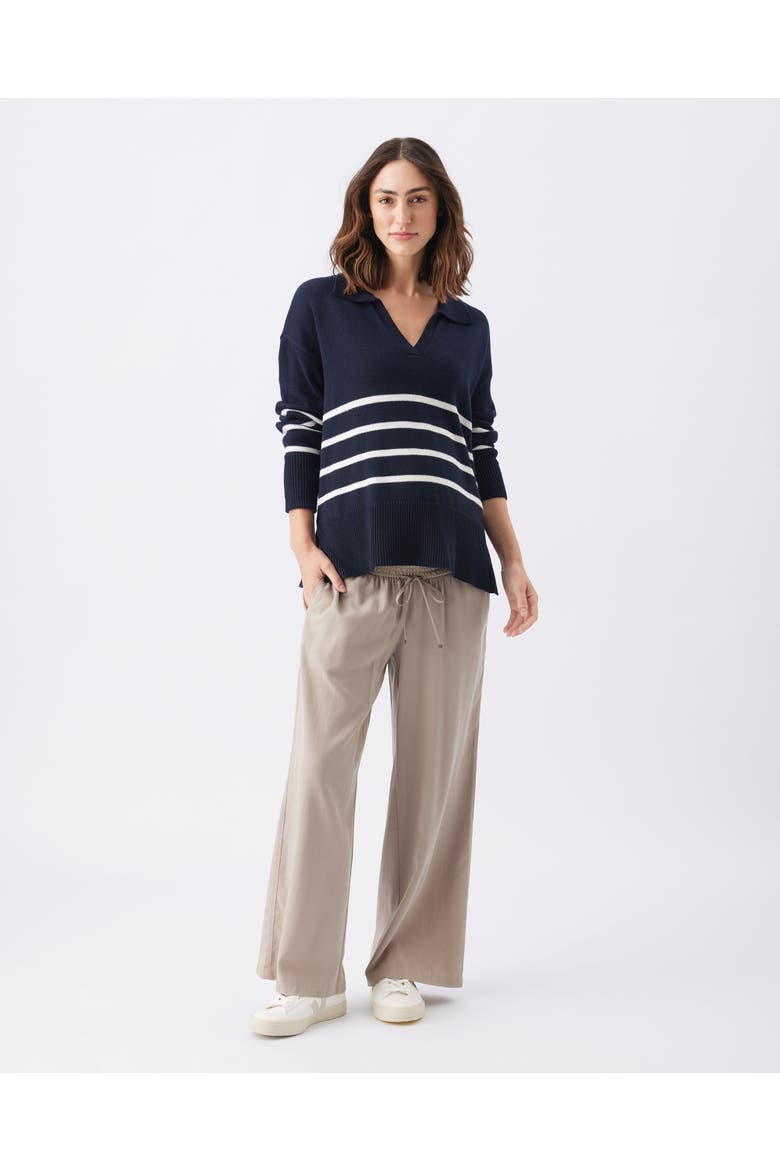 Lori Nursing Knit, Alternate, color, Navy / White