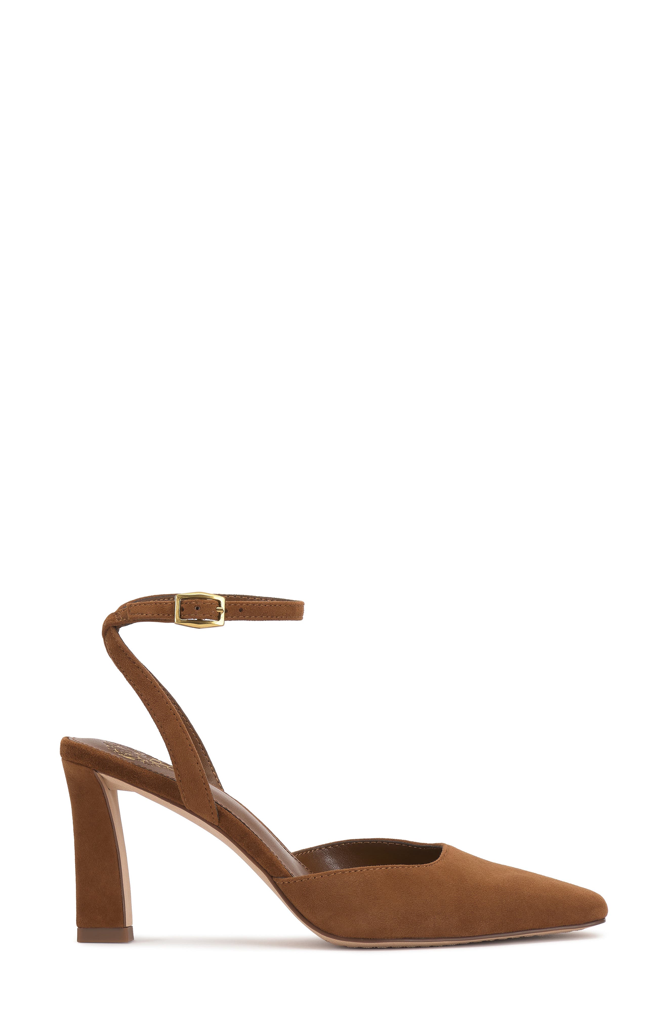 Galees Ankle Strap Pump, Alternate, color, BURNT SUGAR TORANO SUEDE