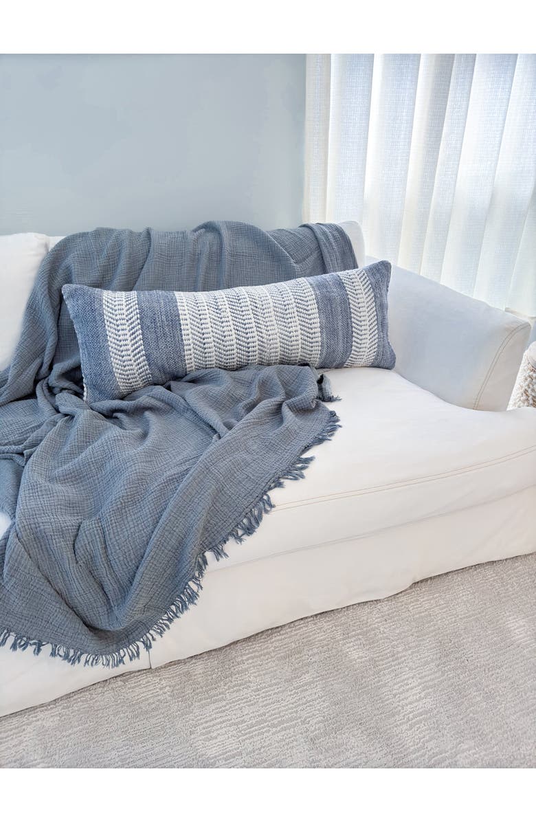 Anaya Crinkled Turkish Cotton Cuddle Throw, Alternate, color, Charcoal Grey