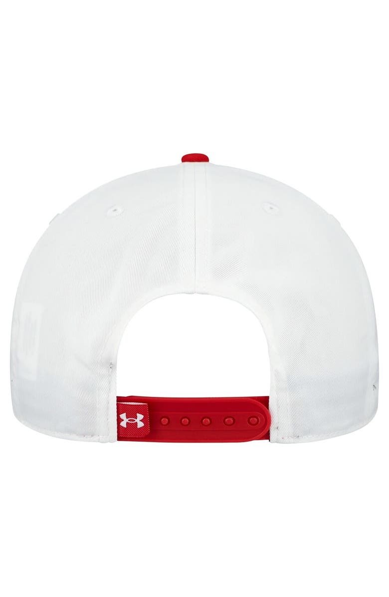 Under Armour Men's Under Armour White/Red Wisconsin Badgers Throwback Snapback Hat, Alternate, color, White