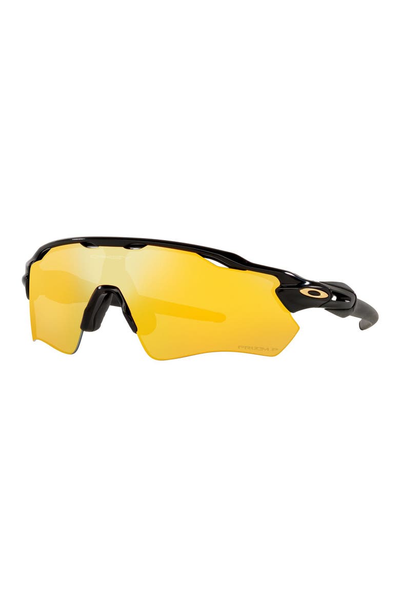 Radar® EV Path® 138mm Prizm™ Wrap Shield Sunglasses, Alternate, color, POLISHED BLACK/ PRIZM 24K