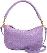 Clare V. Petit Moyen Woven Leather Messenger Bag
