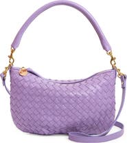 Clare V. Petit Moyen Woven Leather Messenger Bag