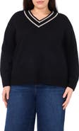 Halogen® Embroidered Trim Sweater